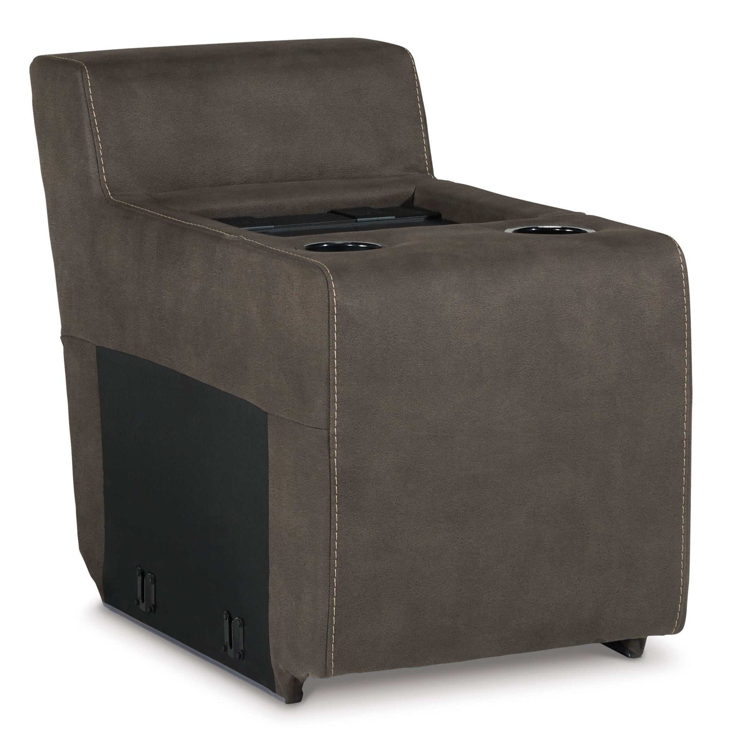 Hoopster Gunmetal 6pc Power Reclining Sectional w/ Touchscreen Console