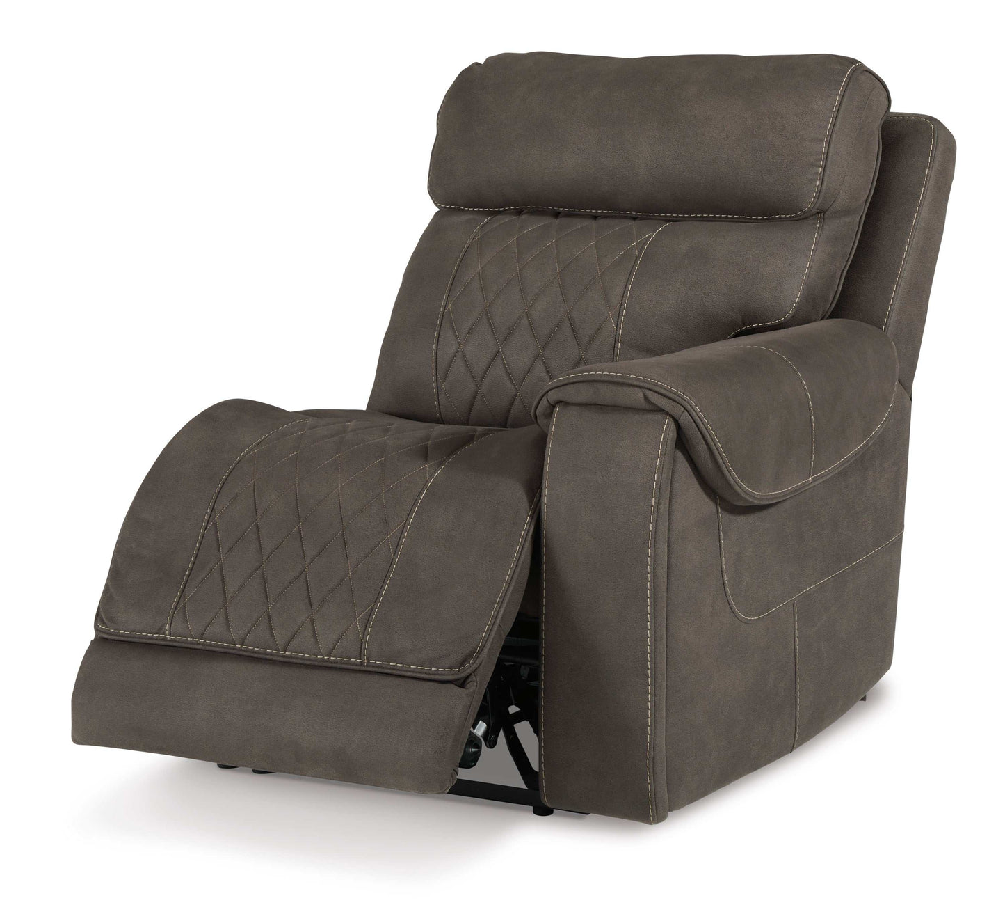 Hoopster Gunmetal 6pc Power Reclining Sectional w/ Touchscreen Console