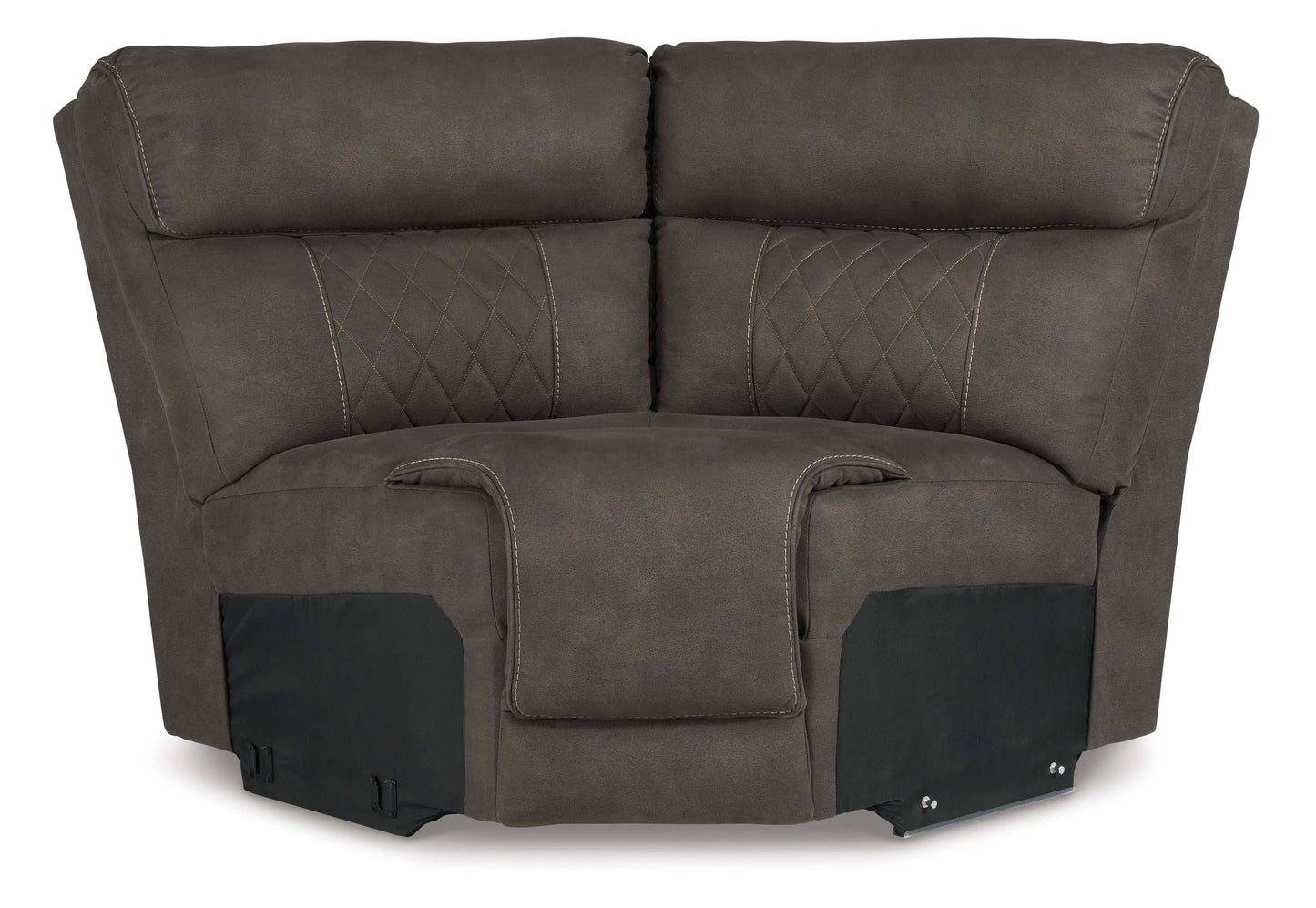 Hoopster Gunmetal 6pc Power Reclining Sectional w/ Touchscreen Console