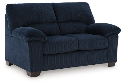 SimpleJoy Navy Loveseat - Ornate Home