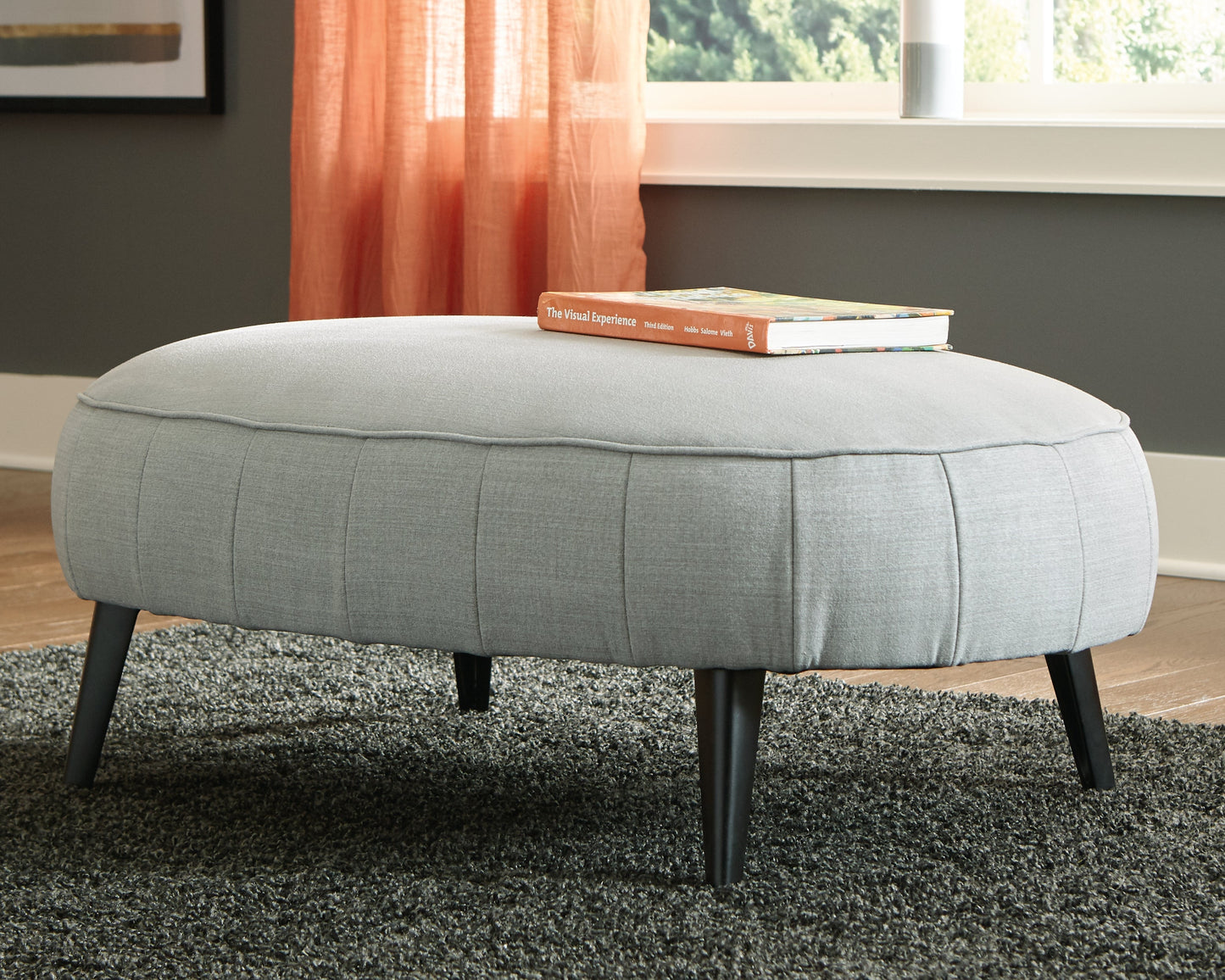 Hollyann Gray Sofa with Ottoman