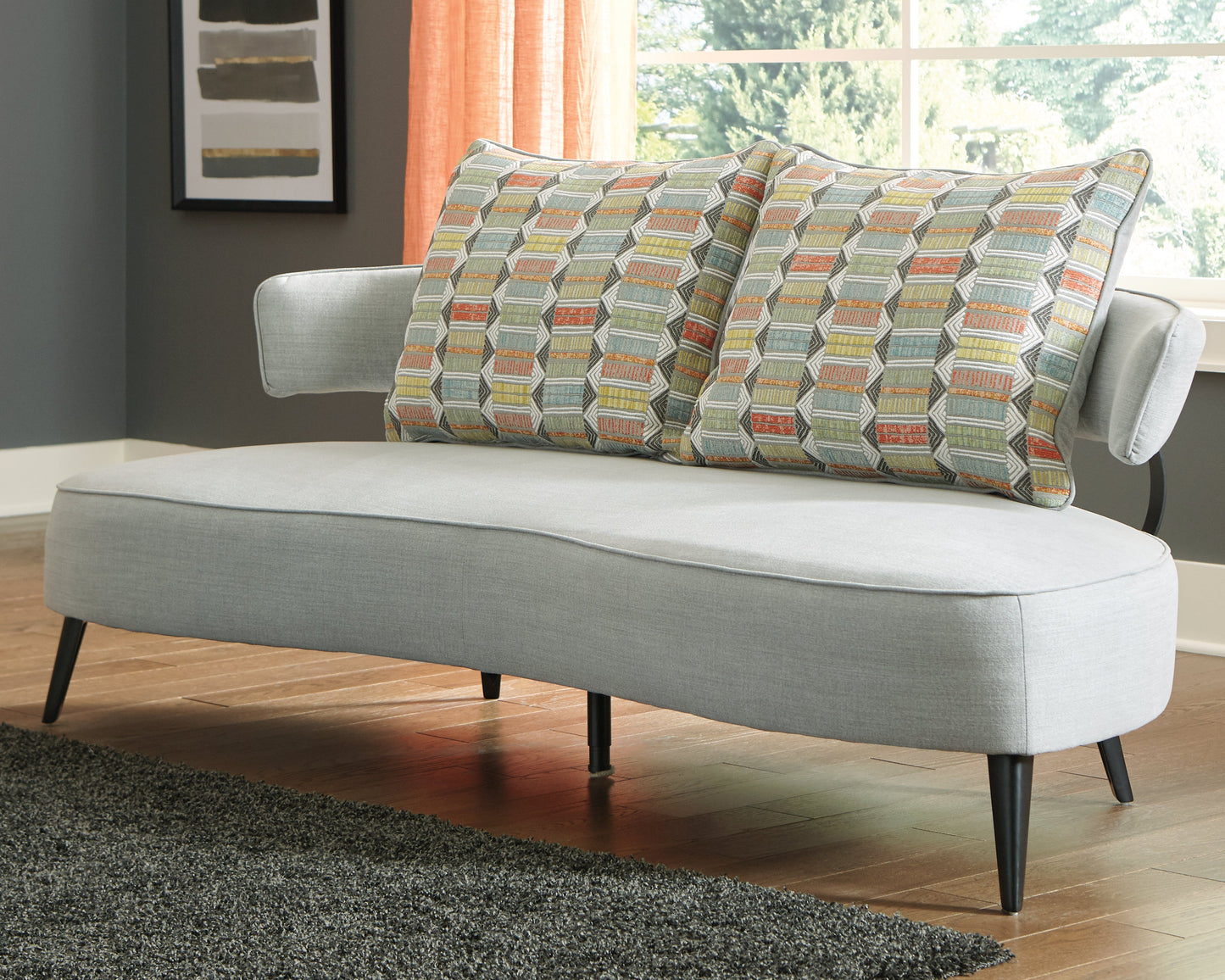 Hollyann Gray Sofa with Ottoman