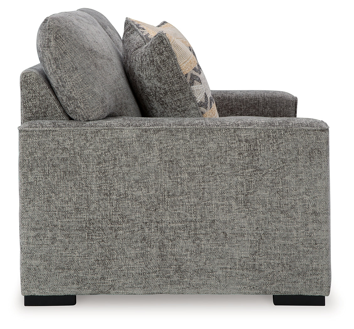 Dunmor Gray Sofa, Loveseat, Oversized Chair and Ottoman