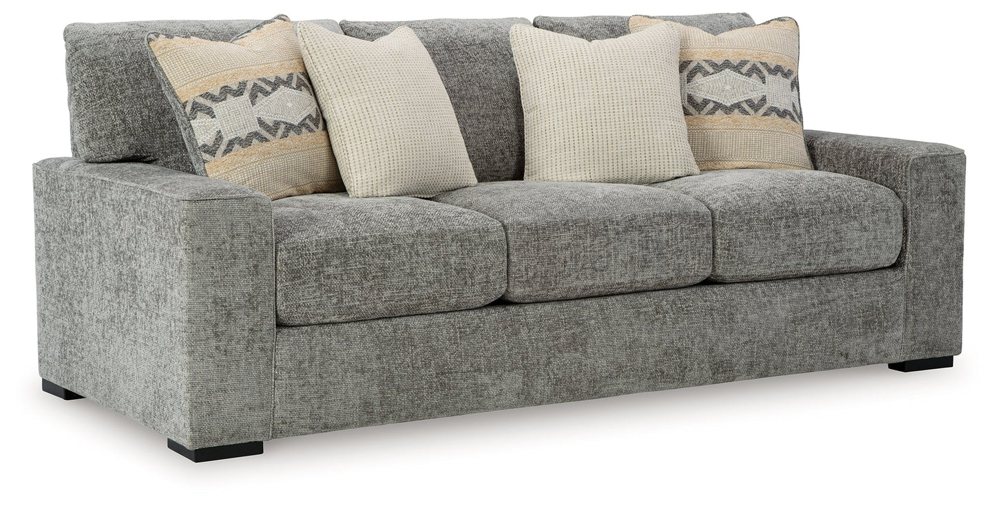 Dunmor Gray Sofa, Loveseat, Oversized Chair and Ottoman