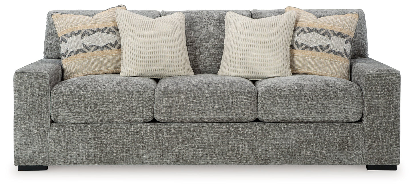 Dunmor Gray Sofa, Loveseat, Oversized Chair and Ottoman