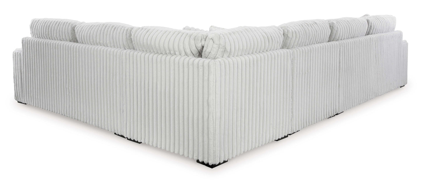 Stupendous Alloy Corduroy Symmetrical Sectional Living Room Set / 4pc