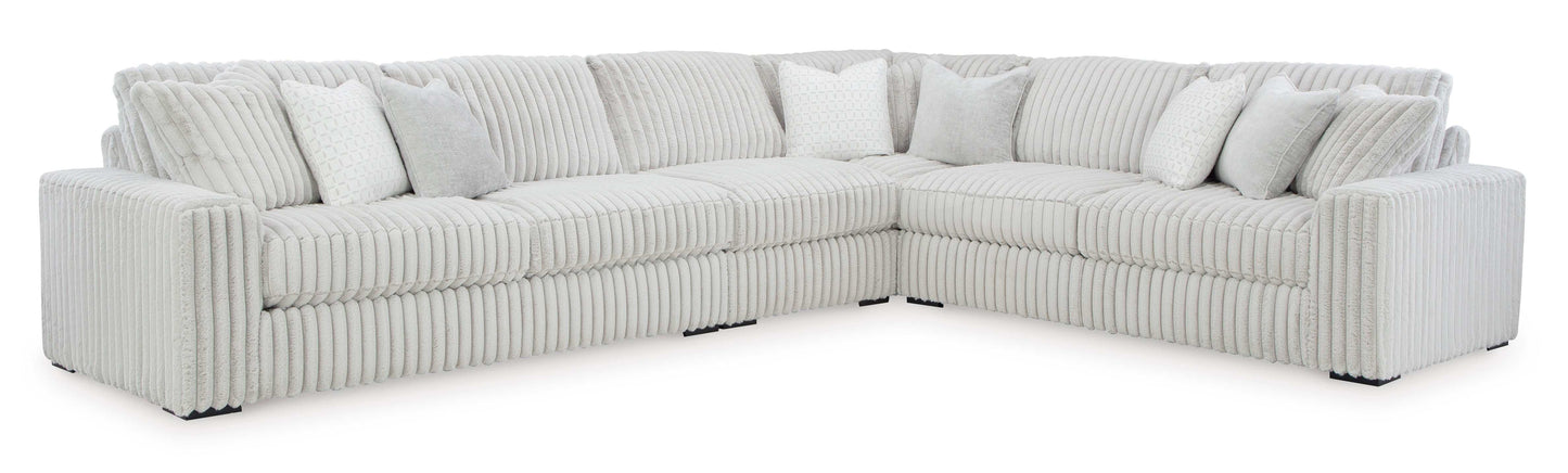 Stupendous Alloy Corduroy Symmetrical Sectional Living Room Set / 4pc