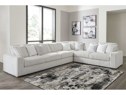 Stupendous Alloy Corduroy Symmetrical Sectional Living Room Set / 4pc