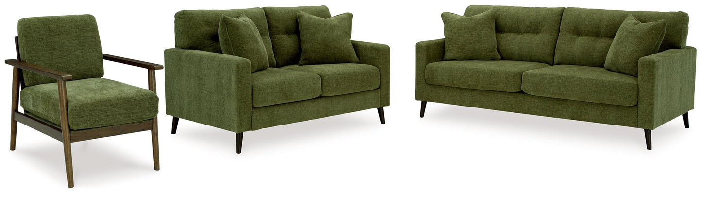 Bixler Olive Sofa, Loveseat and Chair