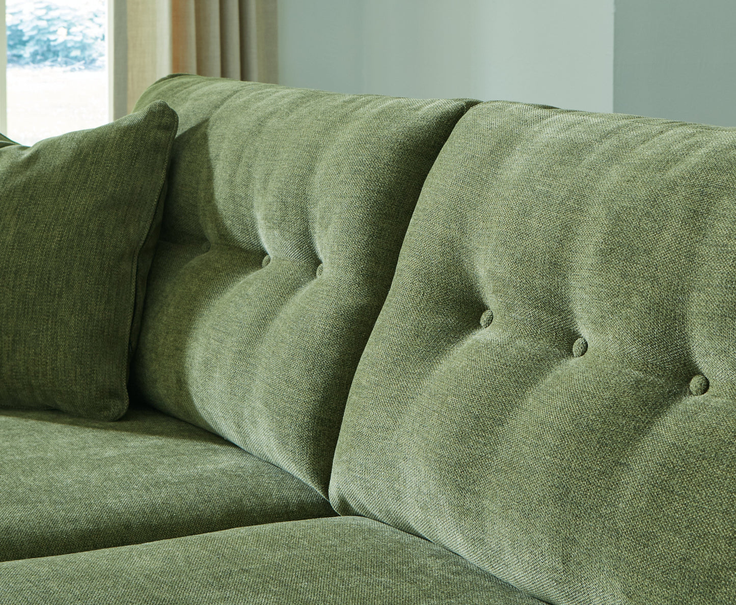 Bixler Olive Sofa and Chaise