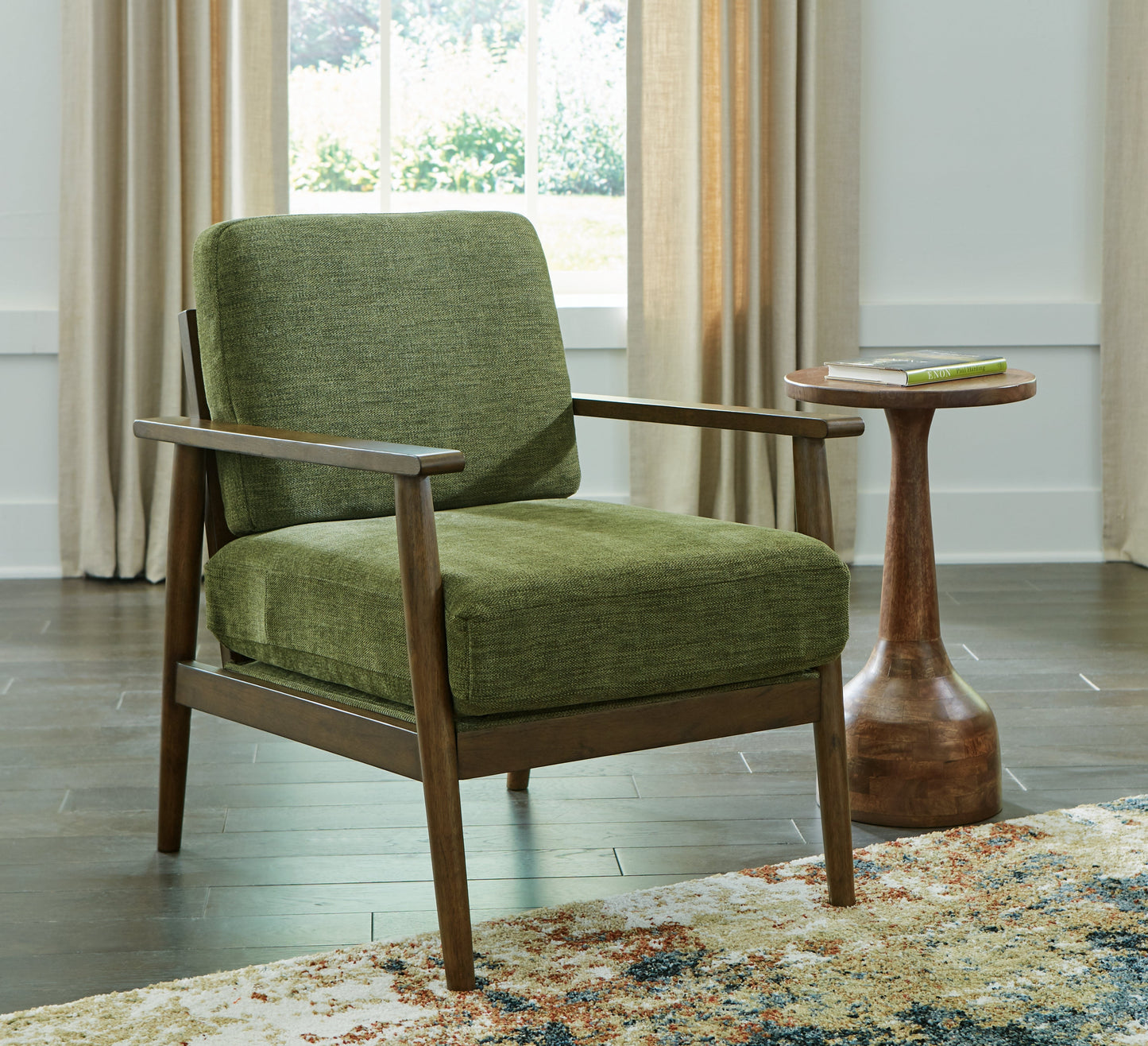 Bixler Olive Sofa and Chair