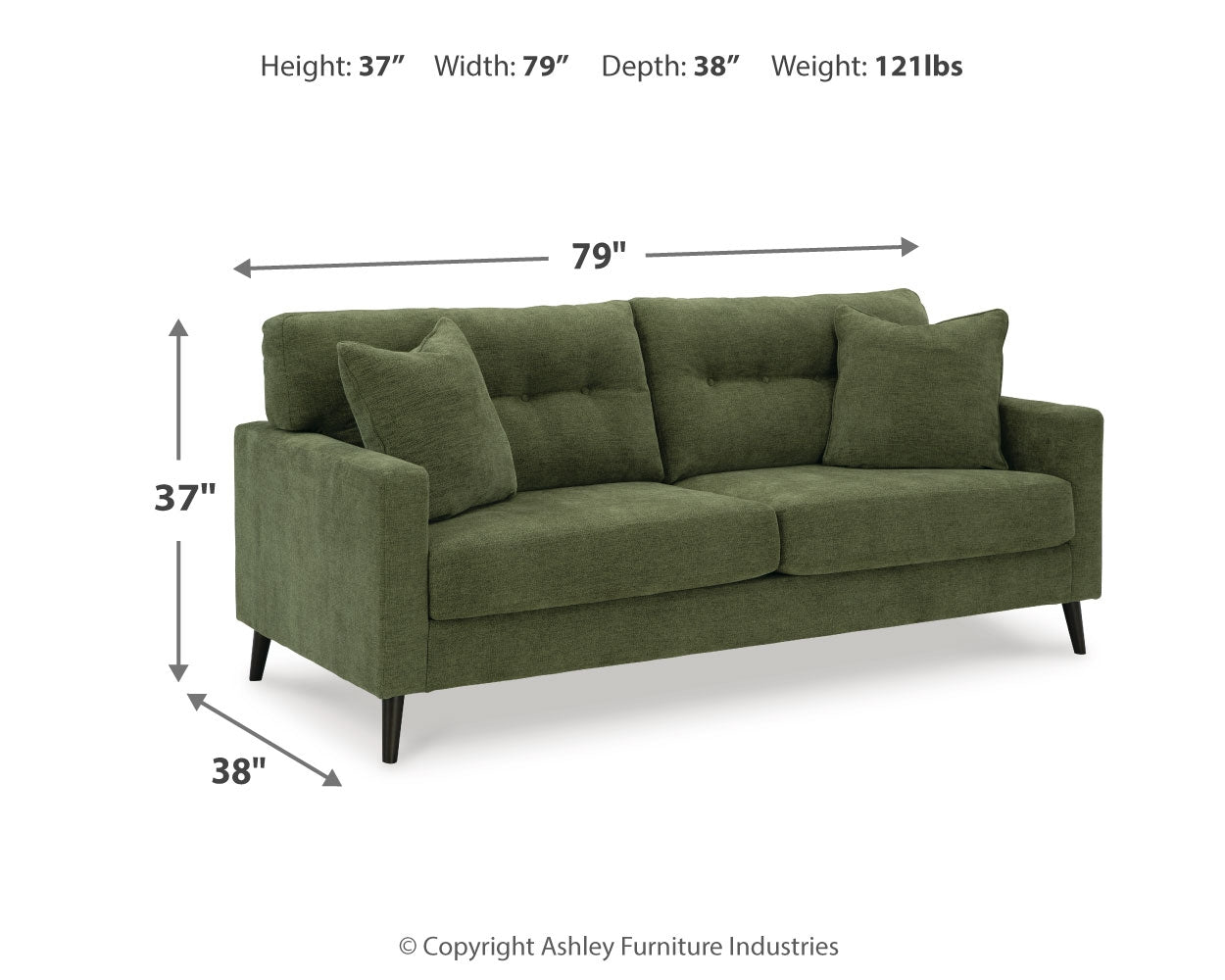 Bixler Olive Sofa, Loveseat and Chair