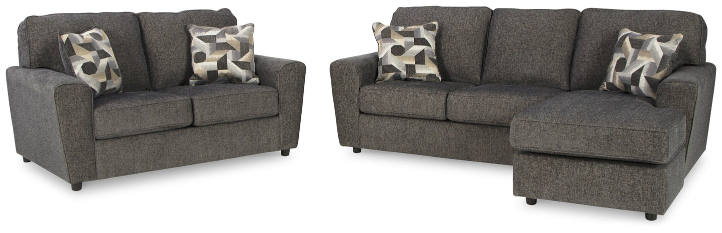 Cascilla Gray Sofa Chaise and Loveseat