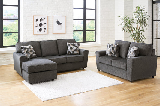 Cascilla Gray Sofa Chaise and Loveseat