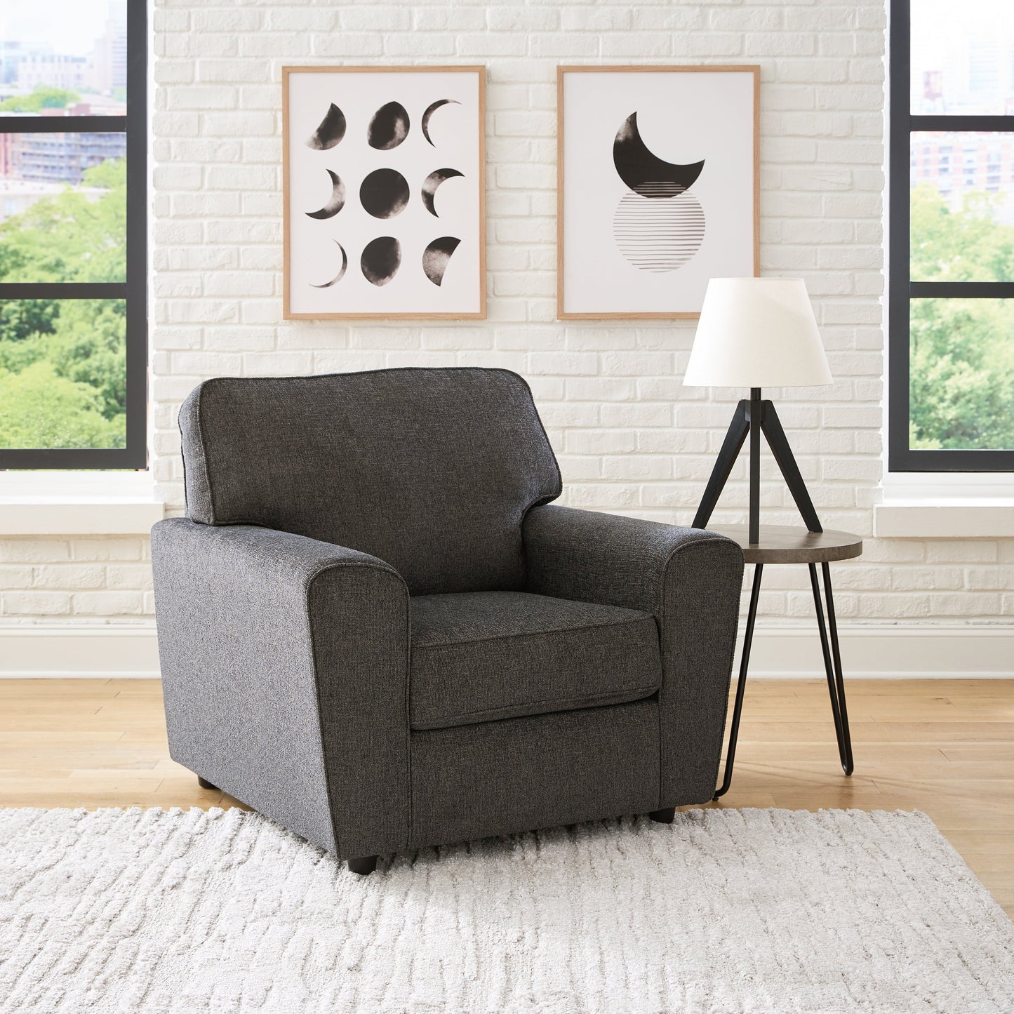 Cascilla Gray Sofa Chaise and Chair