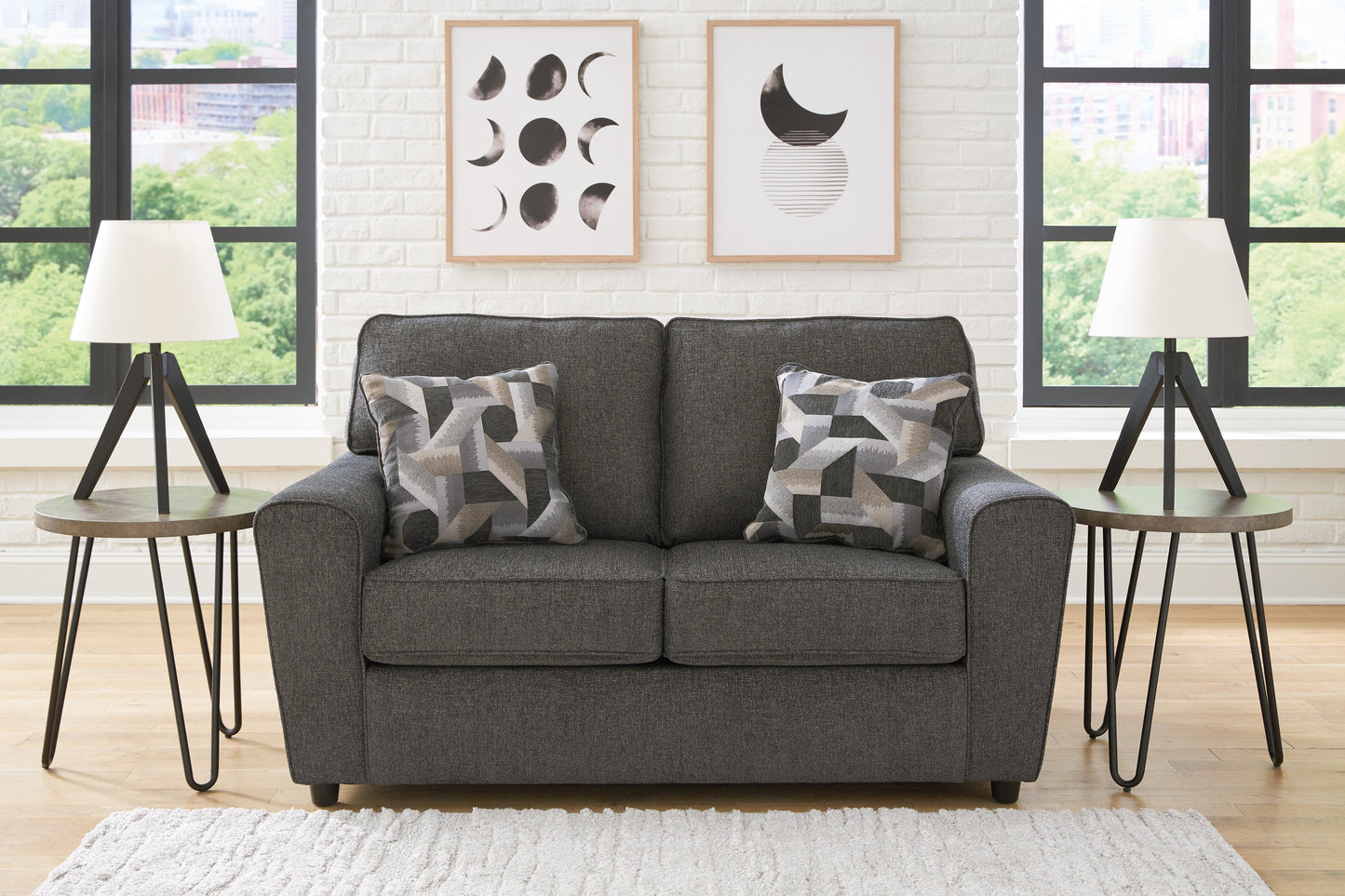 Cascilla Gray Sofa Chaise and Loveseat