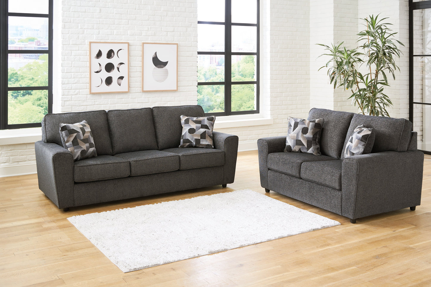 Cascilla Gray Sofa and Loveseat