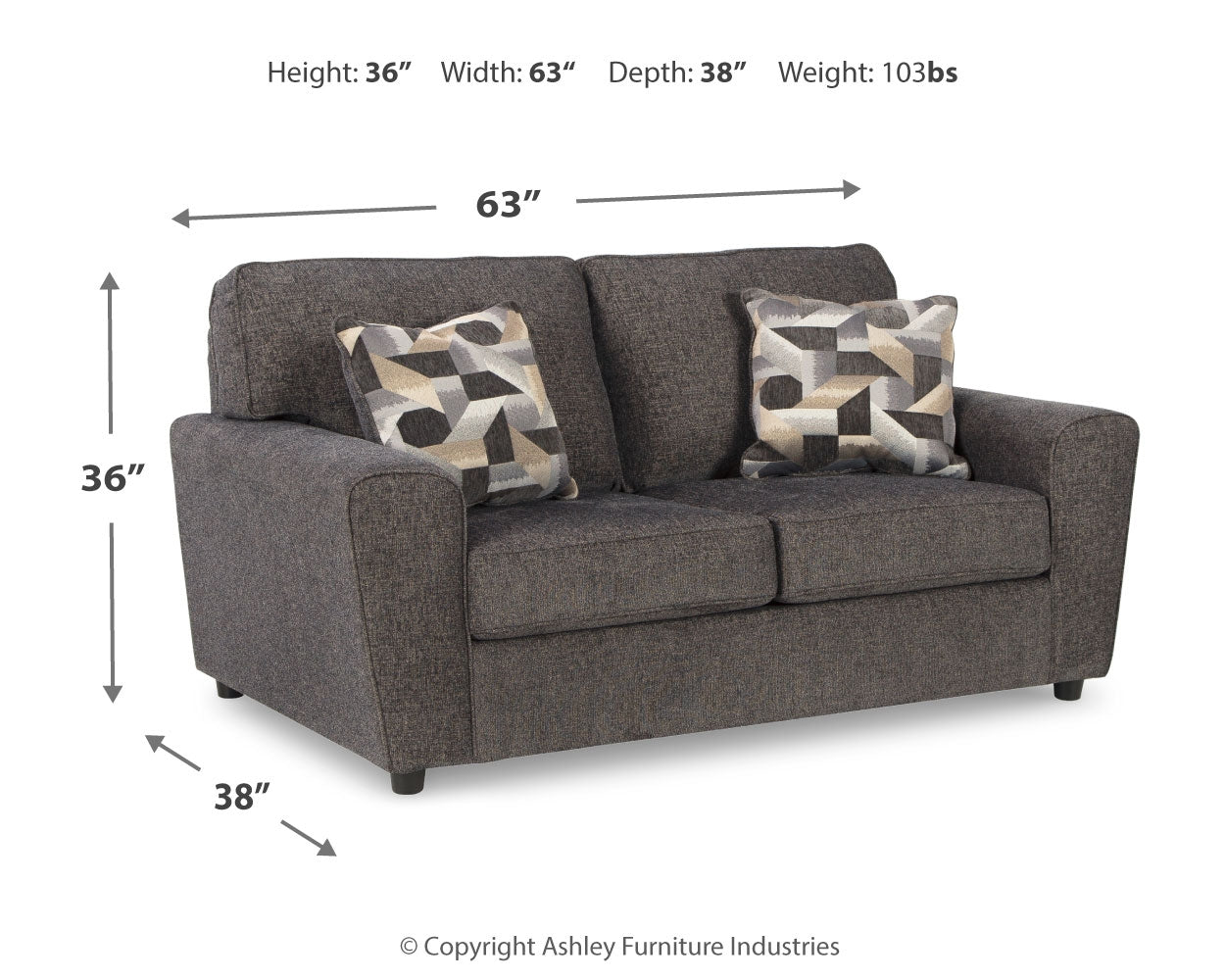 Cascilla Gray Sofa Chaise and Loveseat