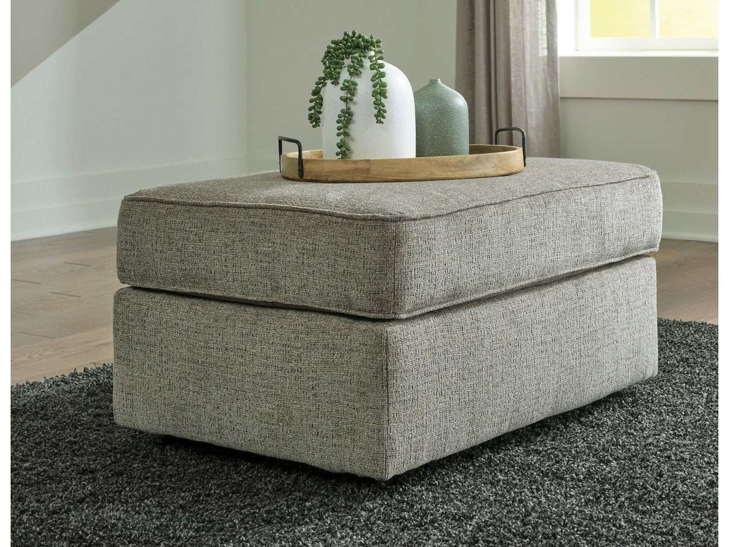 Cascilla Pewter Ottoman