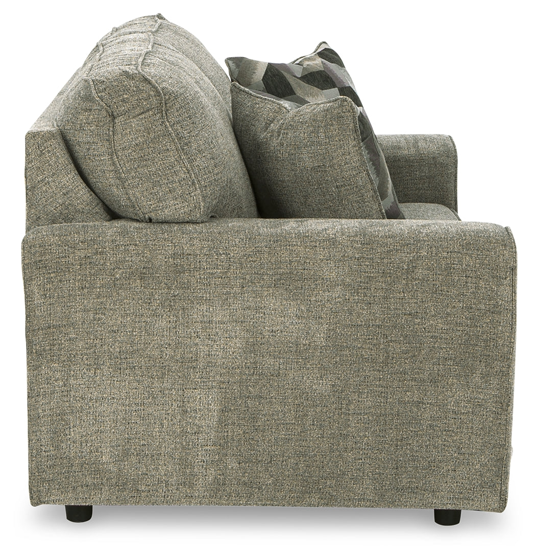 Cascilla Pewter Sofa Chaise and Loveseat