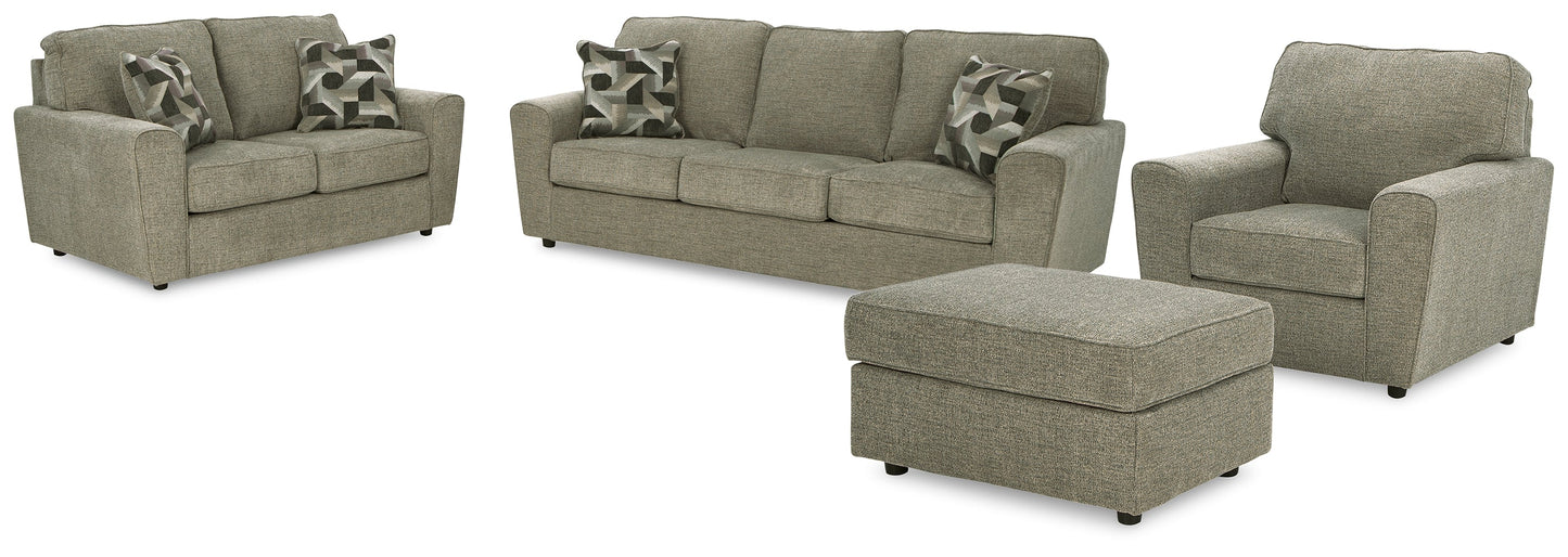 Cascilla Pewter Sofa, Loveseat, Chair and Ottoman