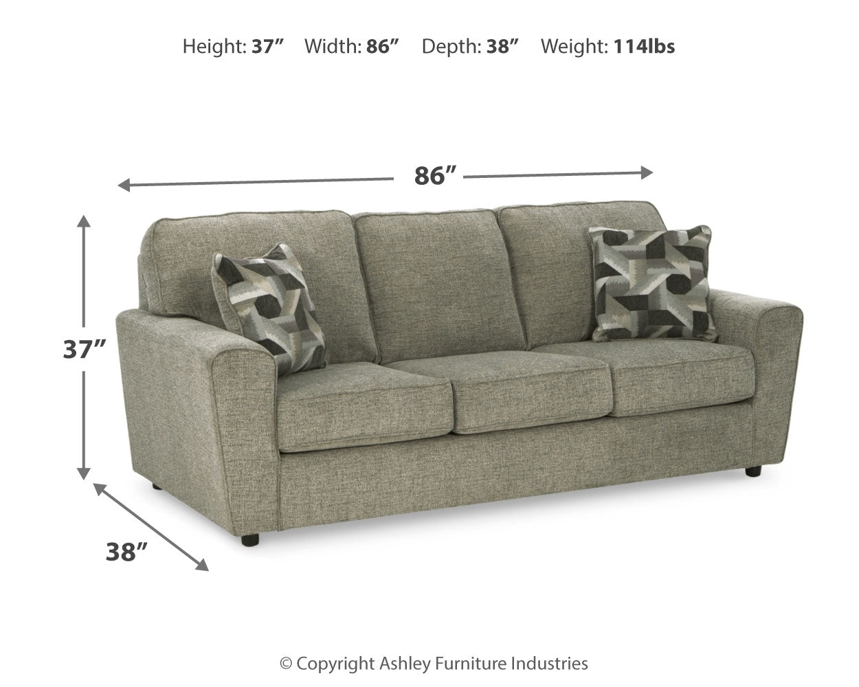 Cascilla Pewter Sofa and Chair