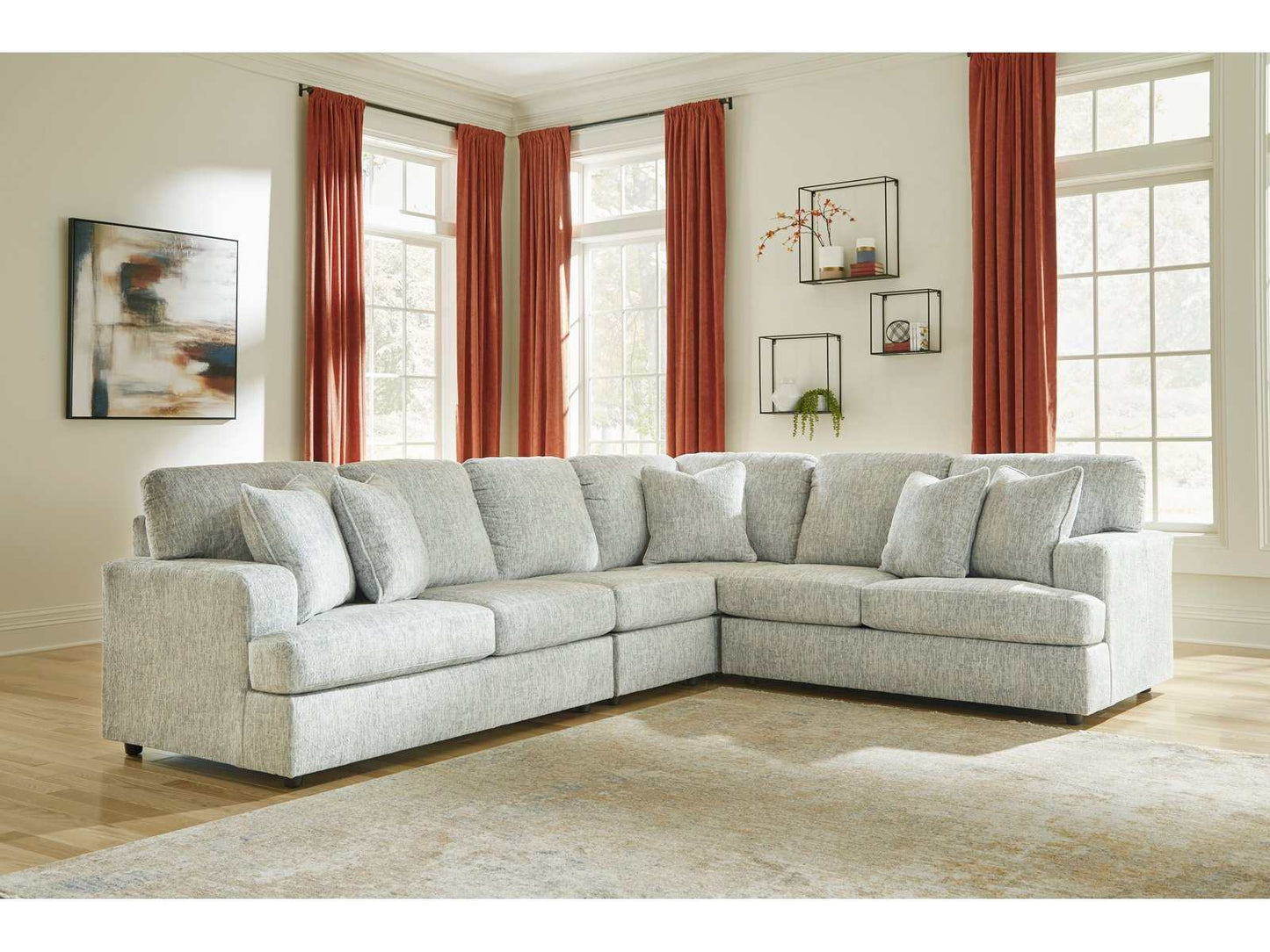 Playwrite Gray 4pc Sectional Sofa