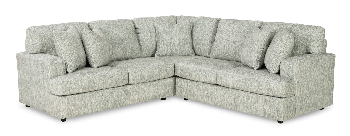 Playwrite Gray 3pc Symmetrical Sectional Sofa