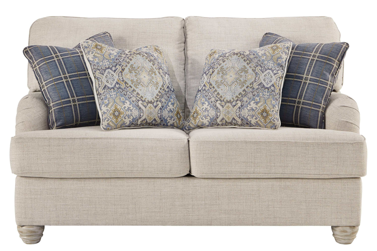 Traemore Beige Linen Loveseat