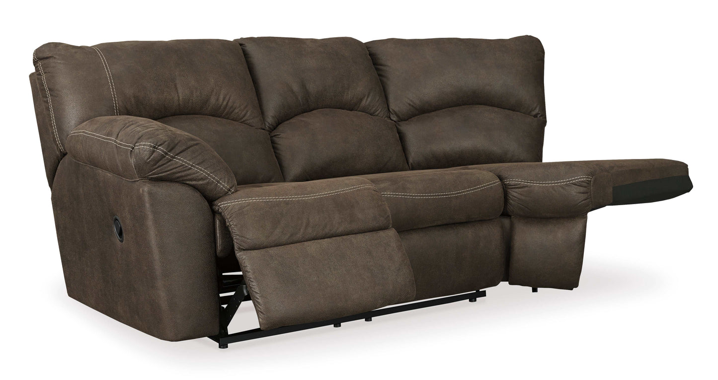 Tambo Faux Leather 2pc Manual Reclining Sectional