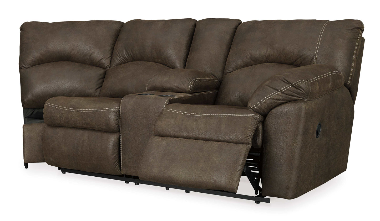 Tambo Faux Leather 2pc Manual Reclining Sectional