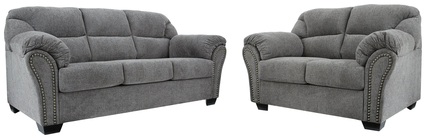 Allmaxx Pewter Sofa and Loveseat