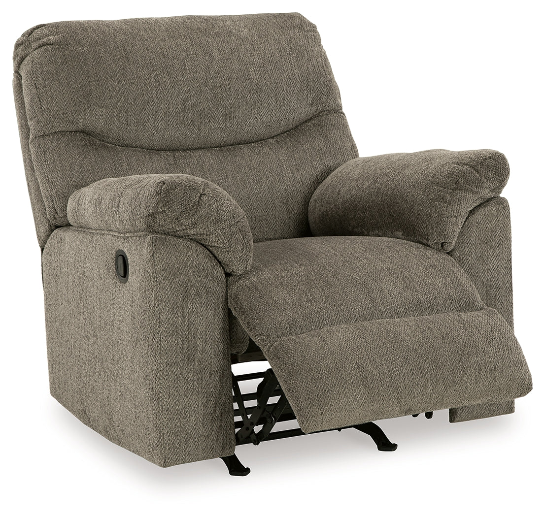 Alphons Putty Reclining Sofa, Loveseat and Recliner