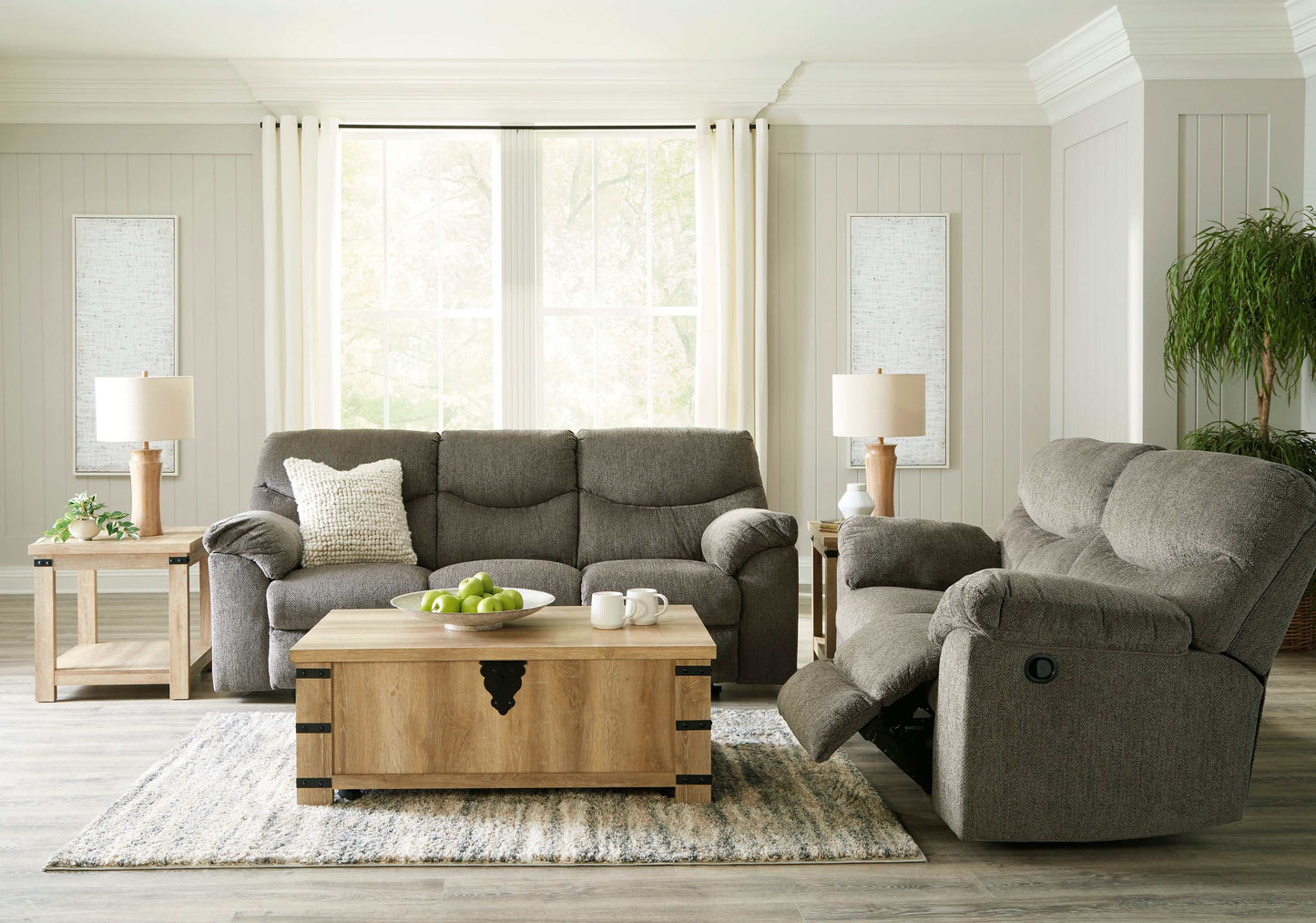 Alphons Manual Reclining Sofa & Loveseat Set