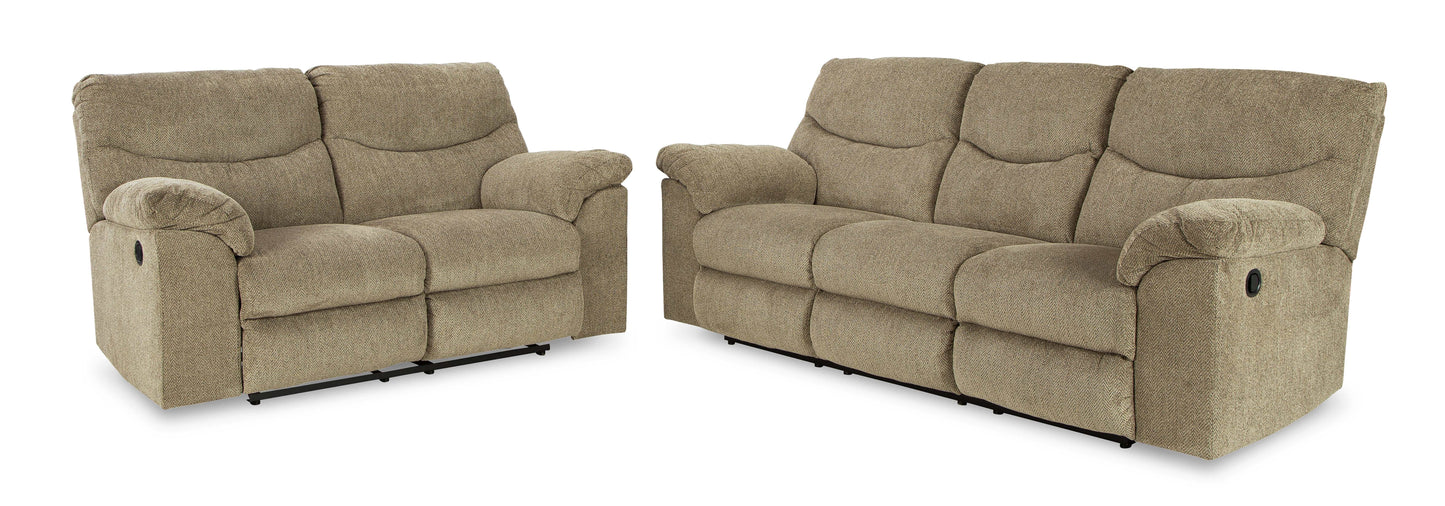 Alphons Manual Reclining Sofa & Loveseat Set