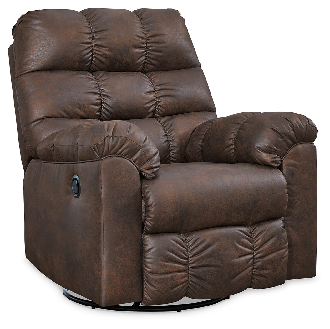 Derwin Nut Reclining Sofa, Loveseat and Recliner