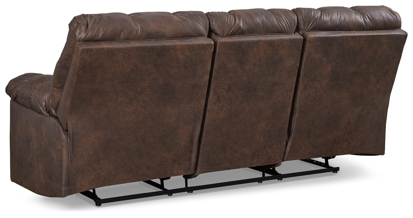 Derwin Nut Reclining Sofa, Loveseat and Recliner