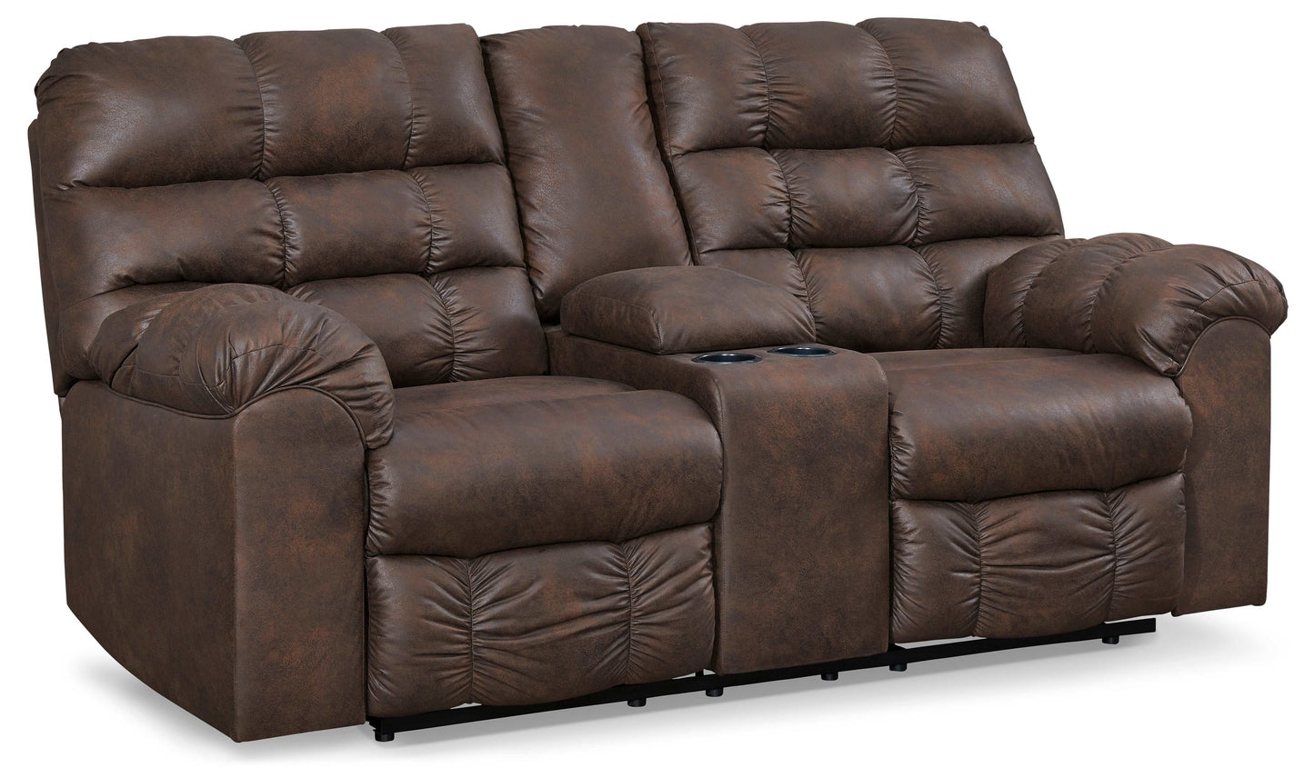 Derwin Nut Manual Reclining Living Room Set / 2pc