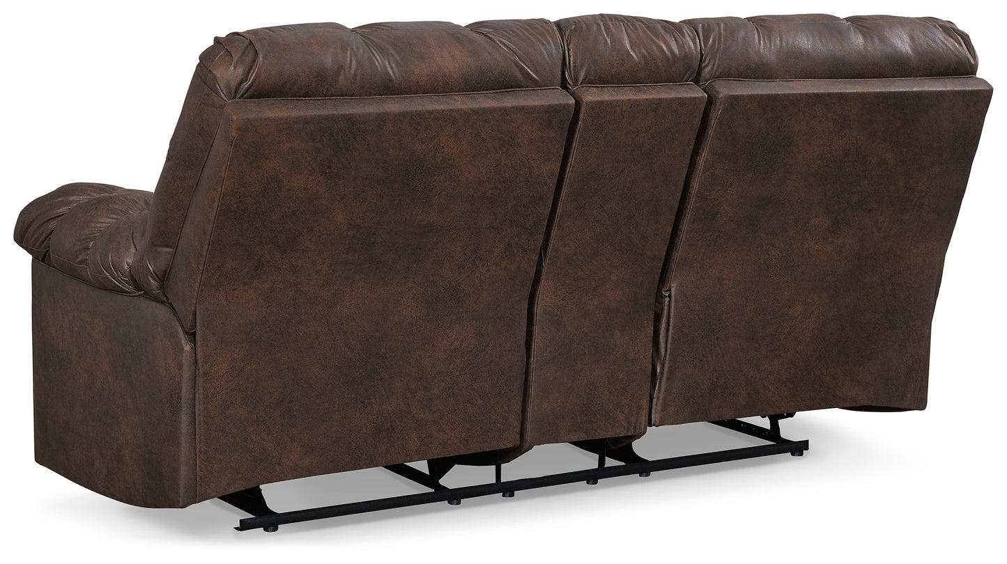 Derwin Nut Reclining Sofa, Loveseat and Recliner