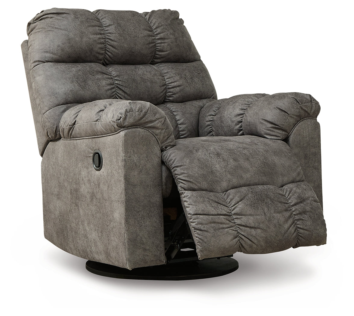 Derwin Concrete Reclining Sofa, Loveseat and Recliner