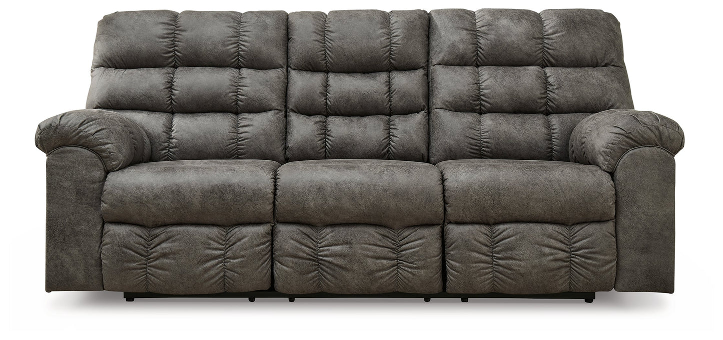 Derwin Concrete Reclining Sofa, Loveseat and Recliner