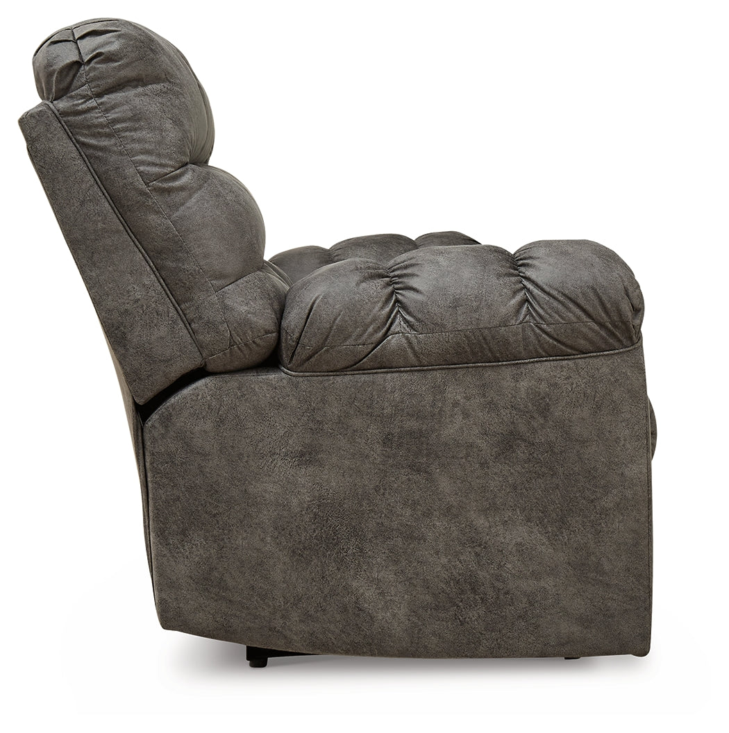 Derwin Concrete Reclining Sofa, Loveseat and Recliner