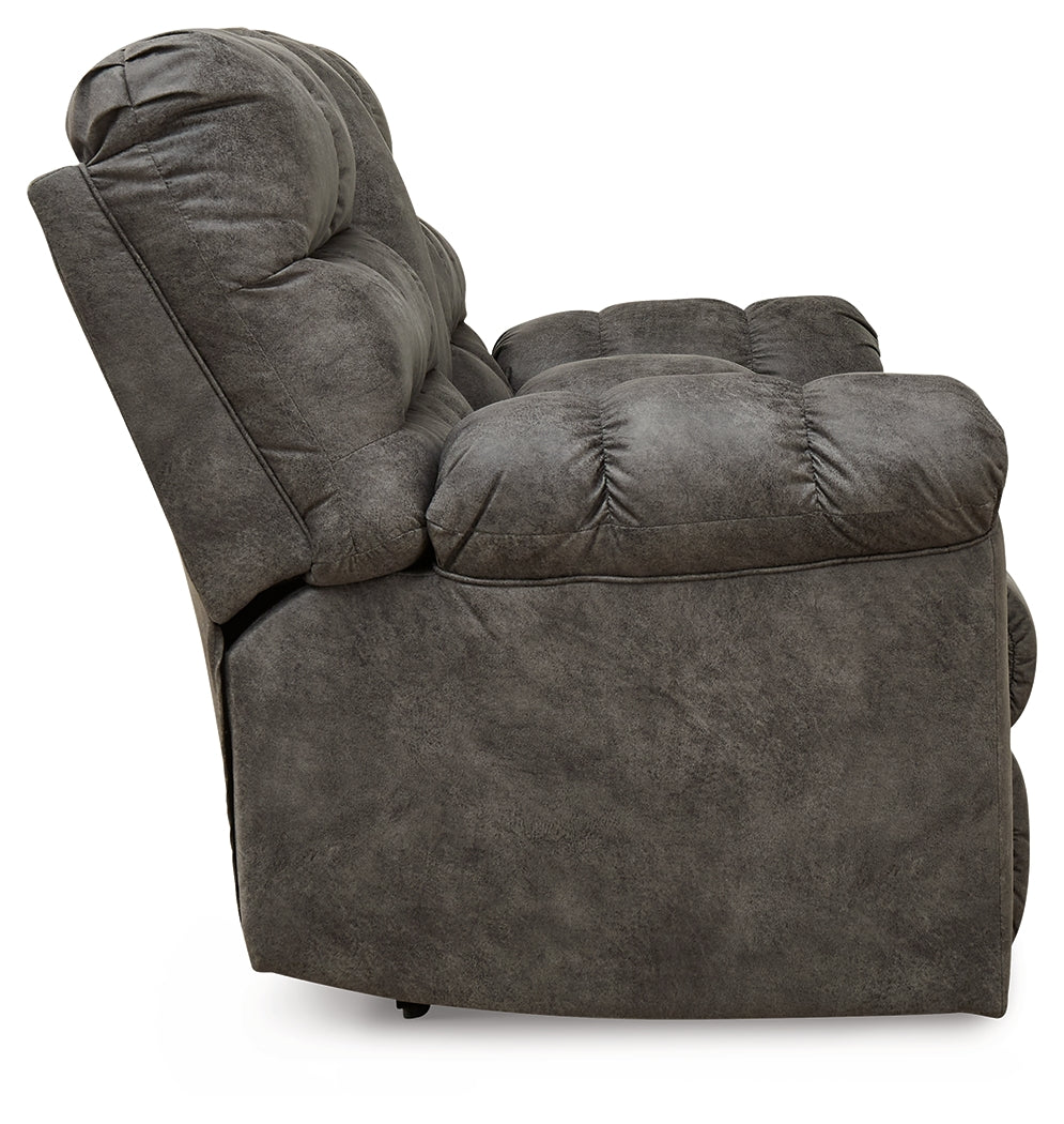 Derwin Concrete Reclining Sofa, Loveseat and Recliner