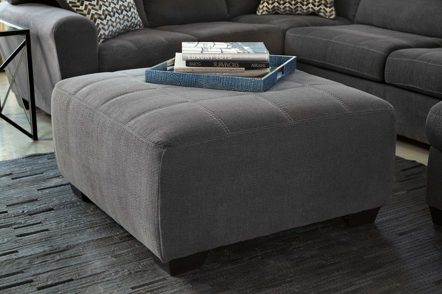 Ambee Slate Oversized Accent Ottoman