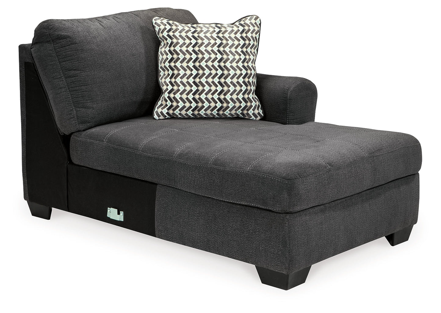 Ambee Gray 3-Piece Sectional with Chaise and Ottoman