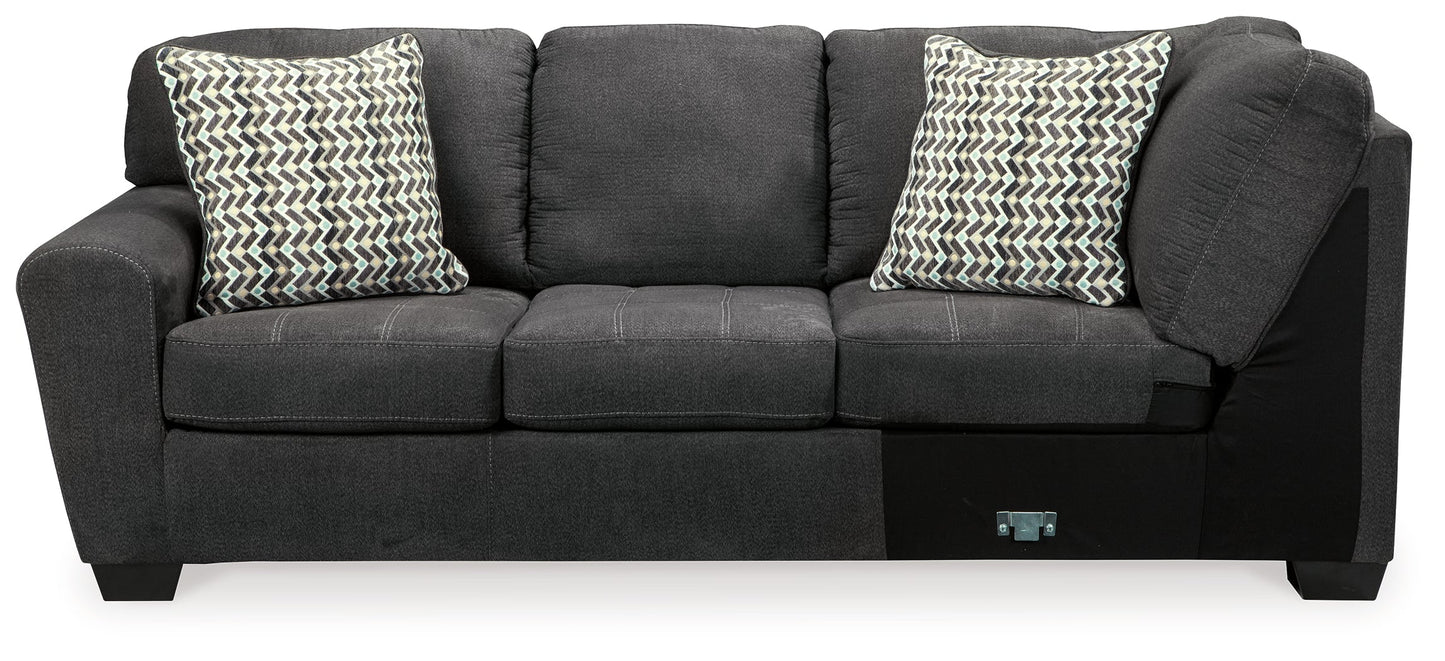 Ambee Gray 3-Piece Sectional with Chaise and Ottoman