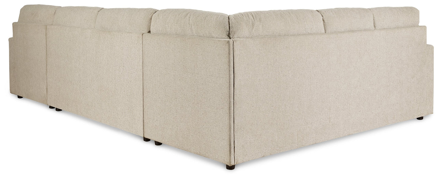 Edenfield Linen 3pc Sectional with Chaise