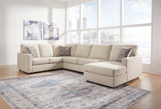 Edenfield Linen 3pc Sectional with Chaise