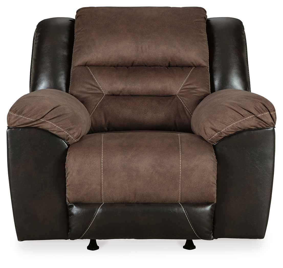 Earhart Chestnut Reclining Sofa and Recliner