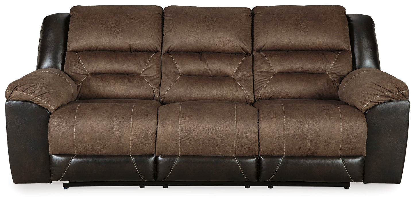 Earhart Chestnut Reclining Sofa and Recliner